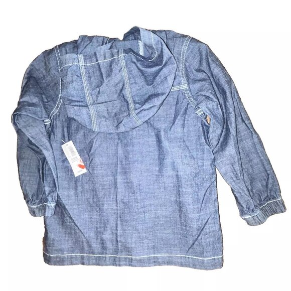 Old Navy Hooded Chambray Shirt Jacket Unisex size 5T NWT - Picture 2 of 5